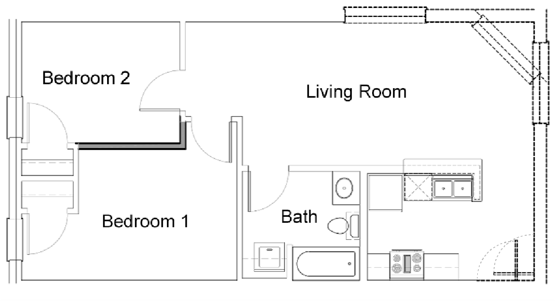 2 Bedroom Floor Plan